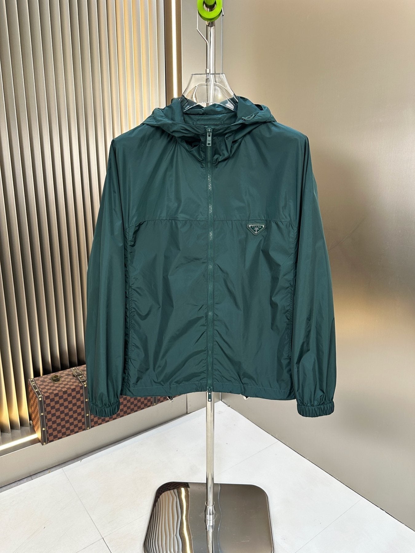 Prada Hooded Zip-Front Windbreaker