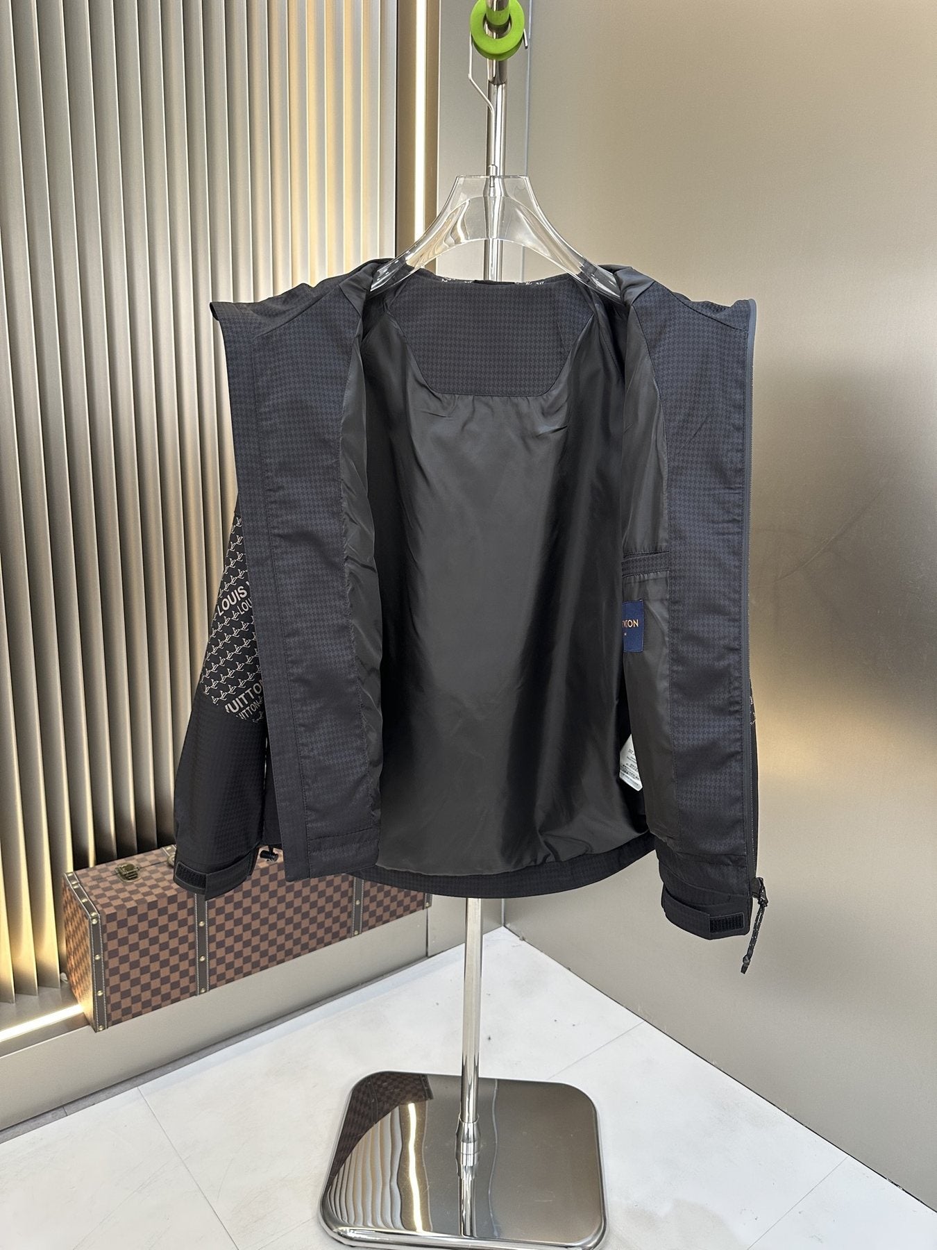 LV Hooded Zip-Front Jacket