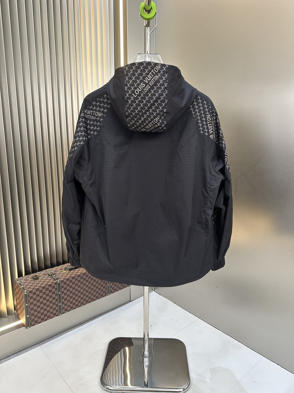 LV Hooded Zip-Front Jacket