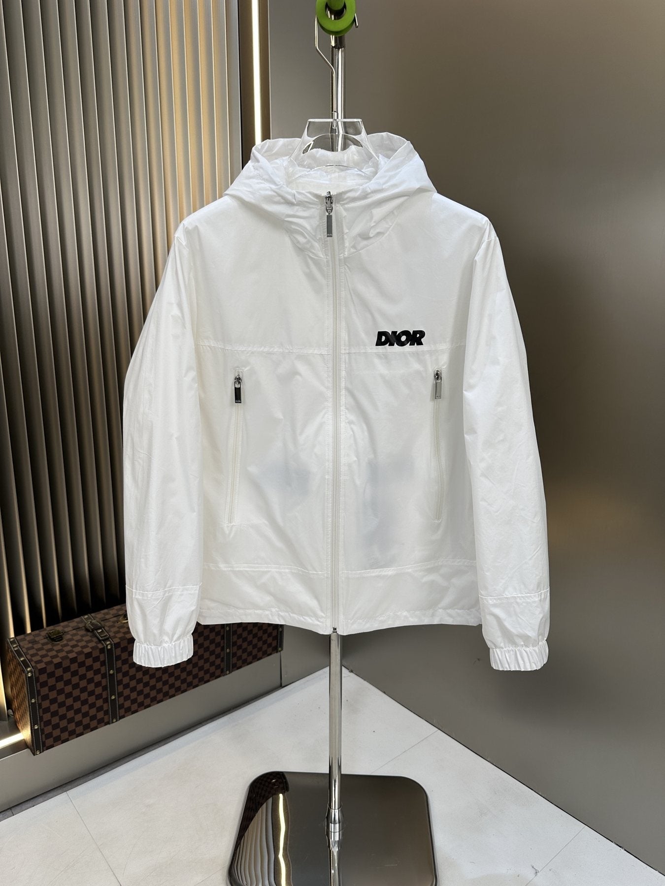 Dior Hooded Wordmark Windbreaker