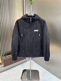 Dior Hooded Wordmark Windbreaker