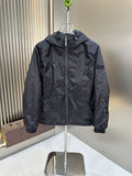 Dior Black Patterned Hooded Zip-Front Jacket