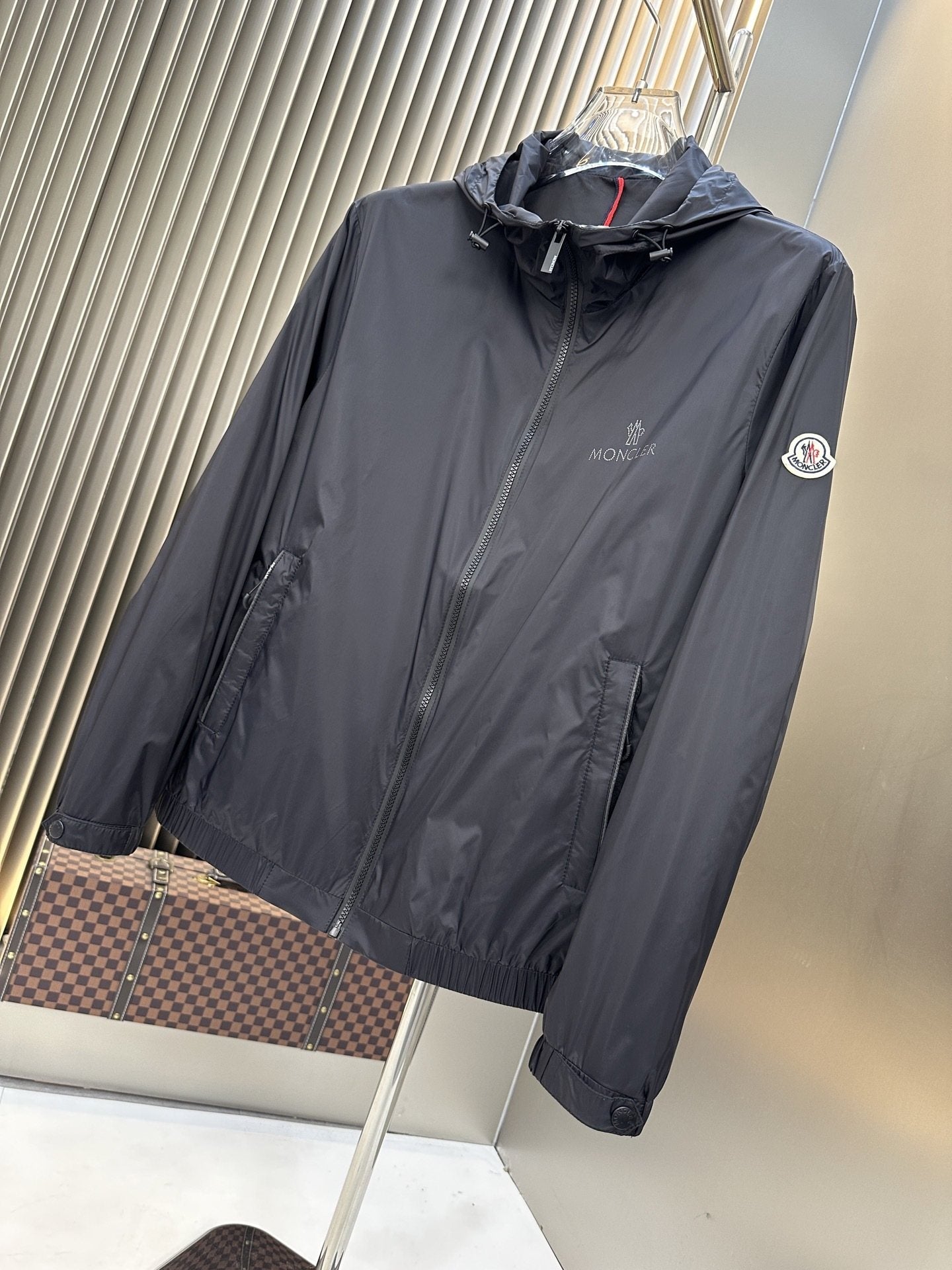 Moncler Hooded Zip-Front Jacket