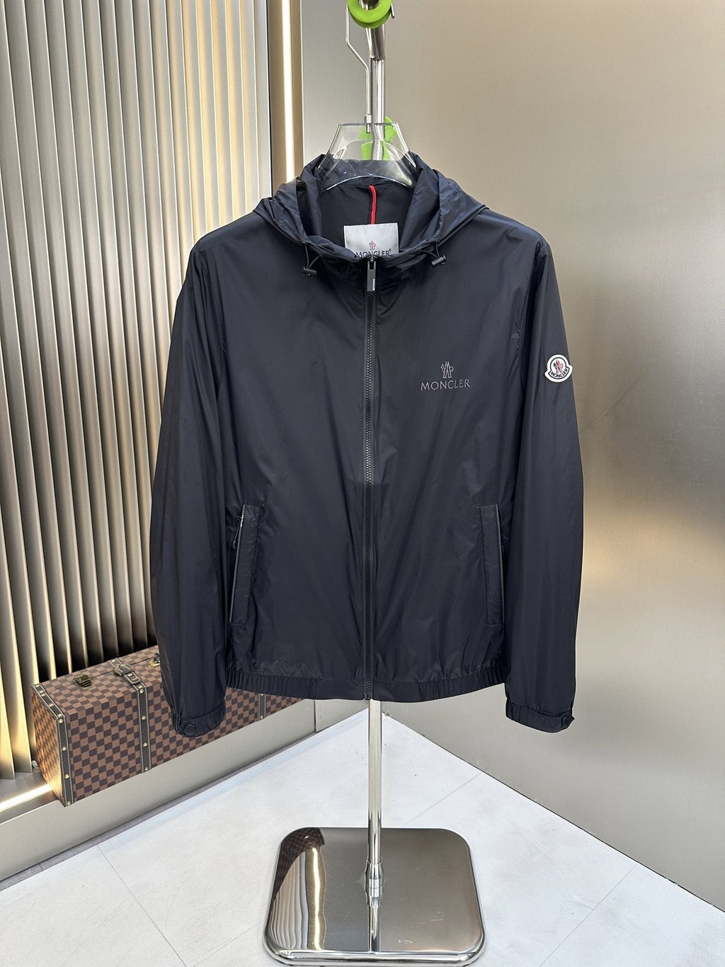 Moncler Hooded Zip-Front Jacket