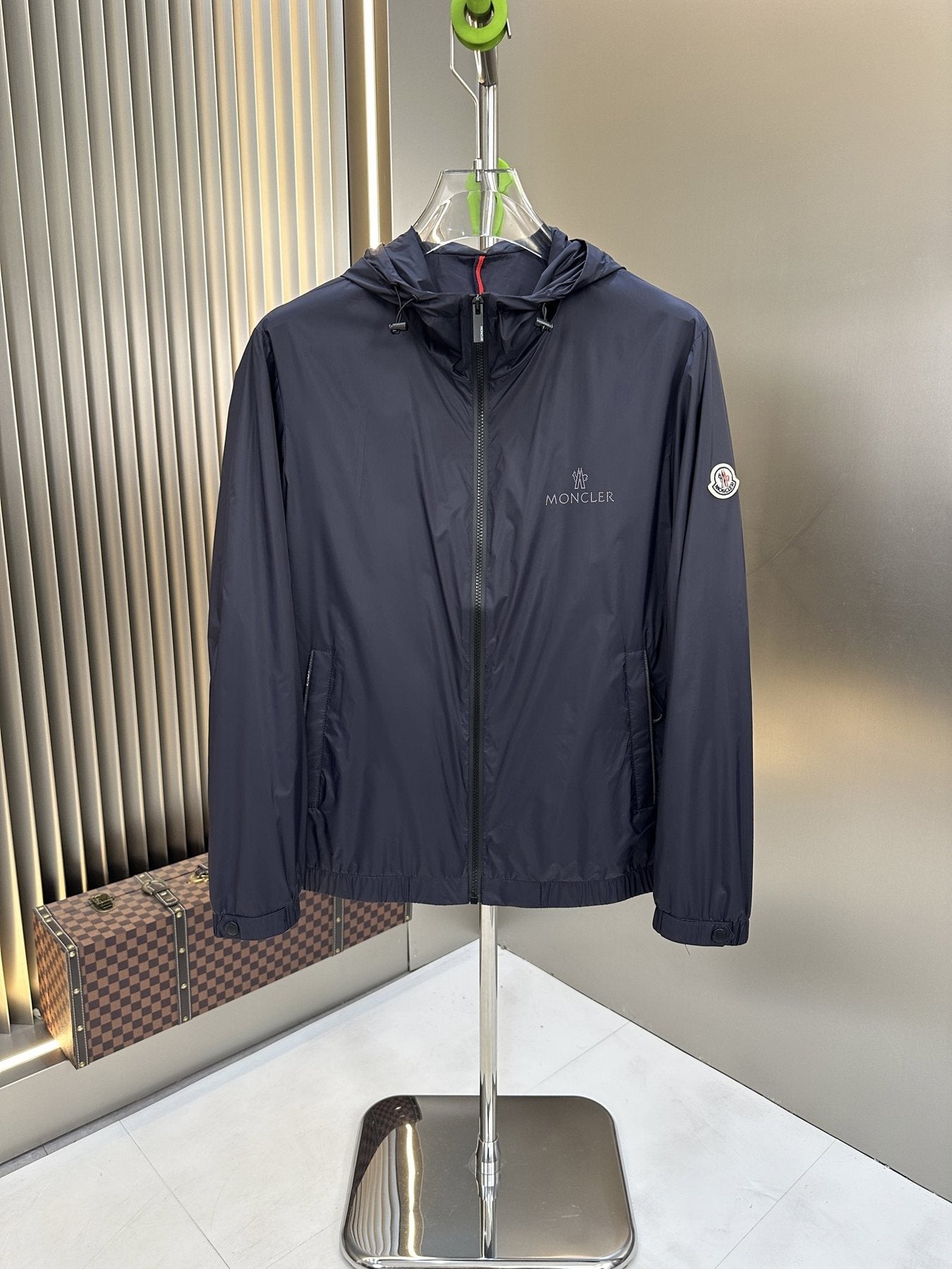 Moncler Hooded Zip-Front Jacket