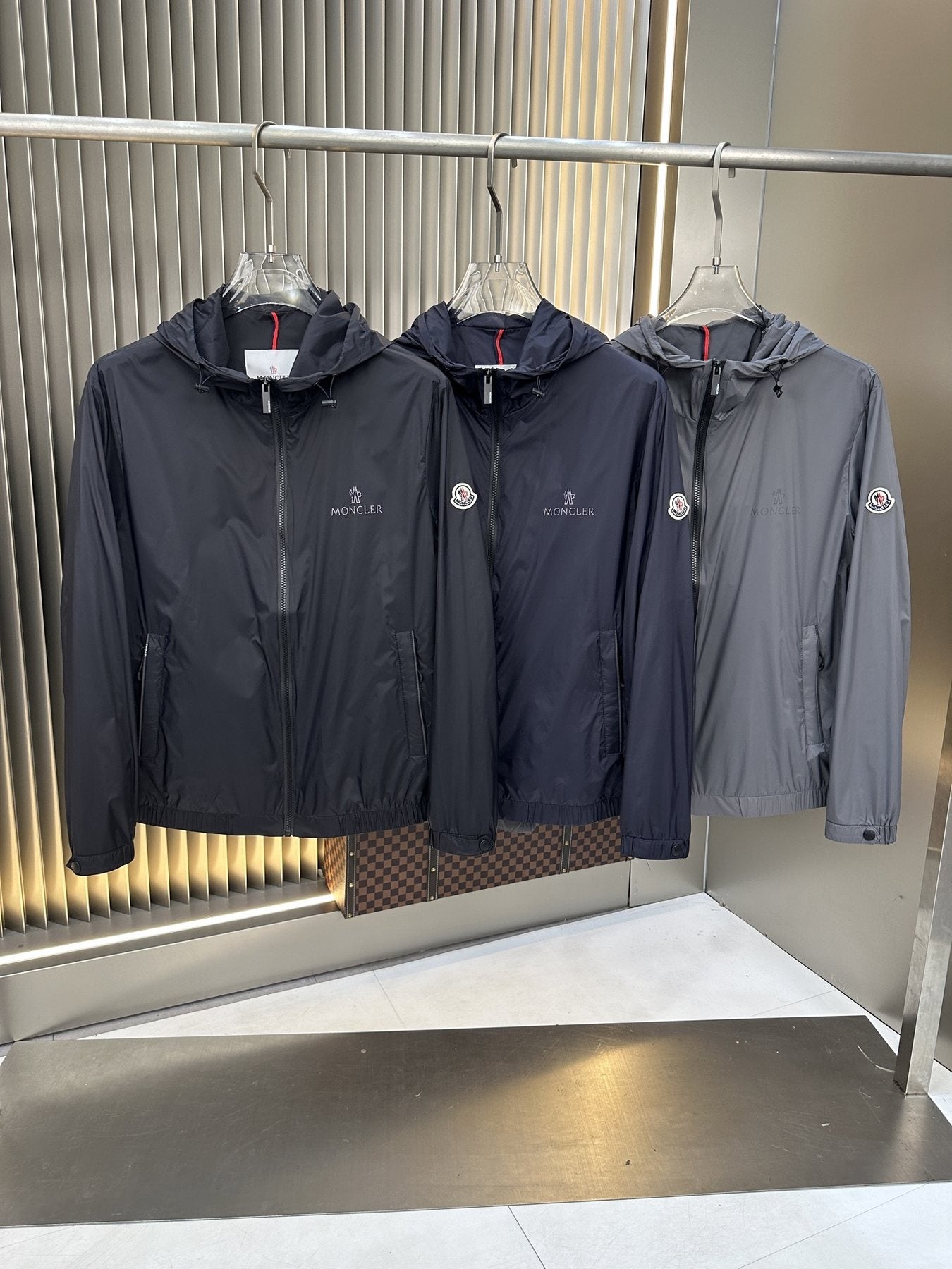 Moncler Hooded Zip-Front Jacket