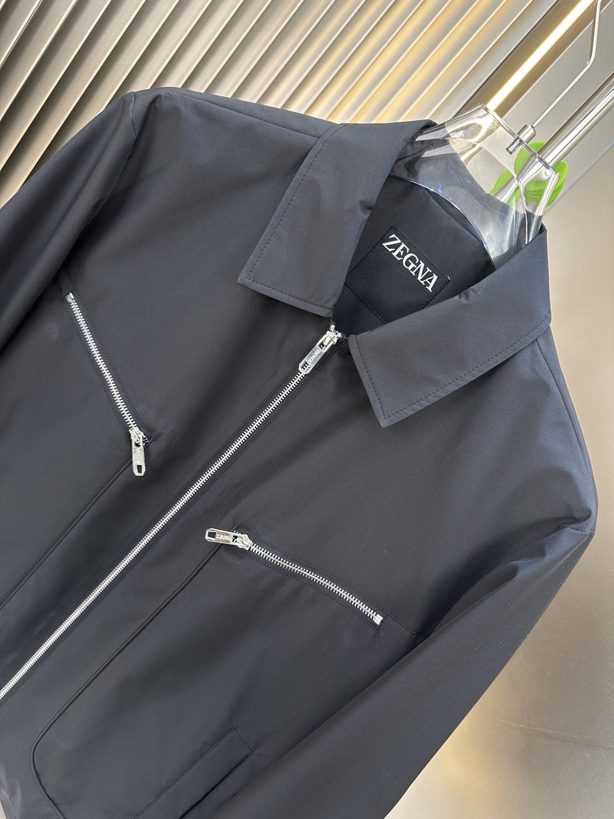 Zegna Zip-Front Collared Jacket