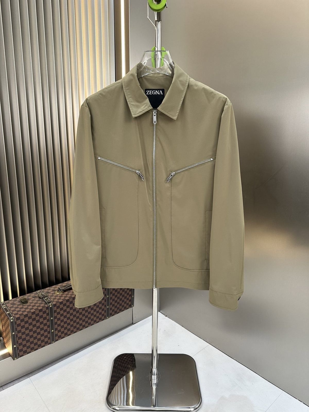 Zegna Zip-Front Collared Jacket