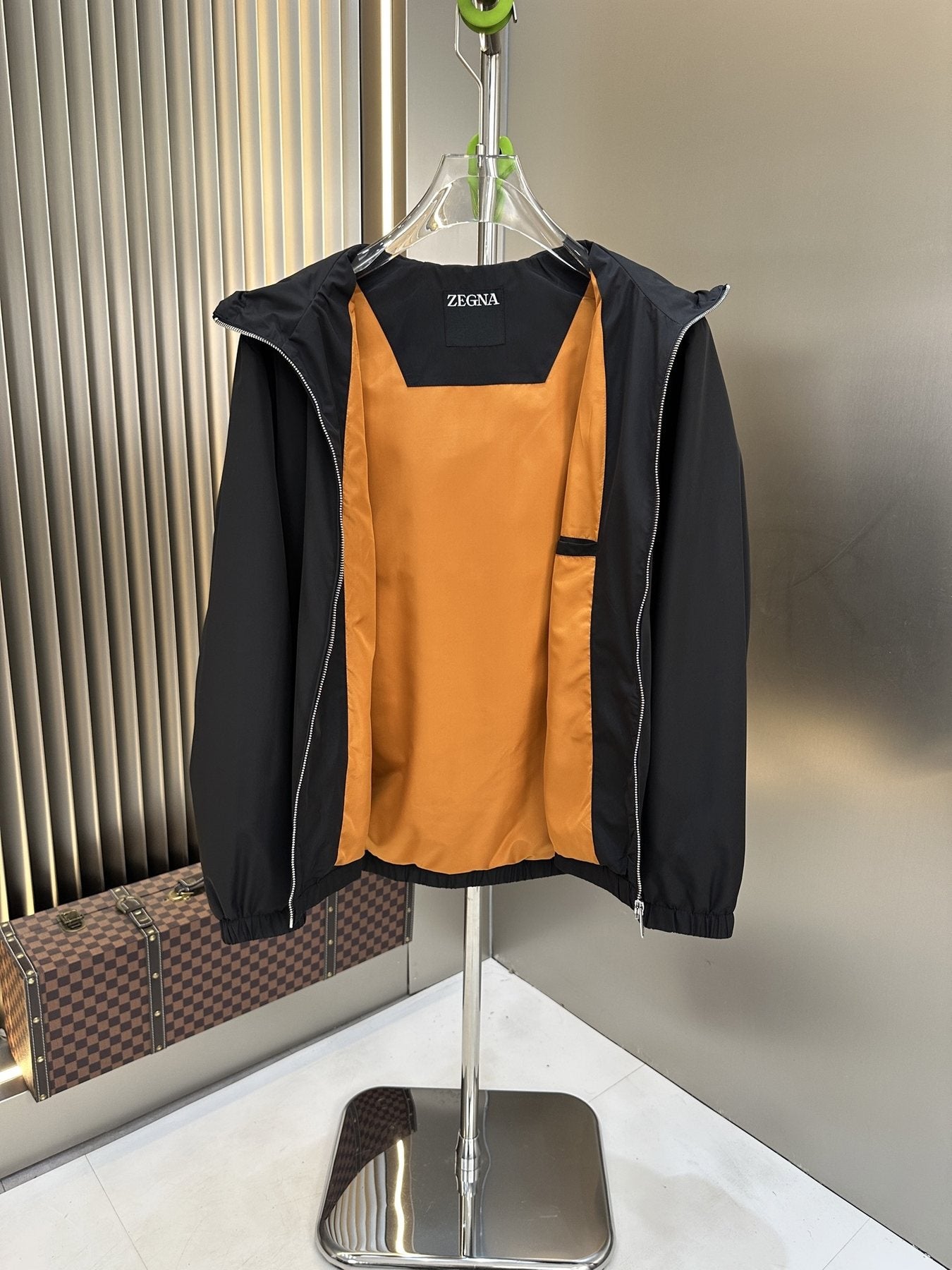 Zegna Hooded Zip-Front Jacket