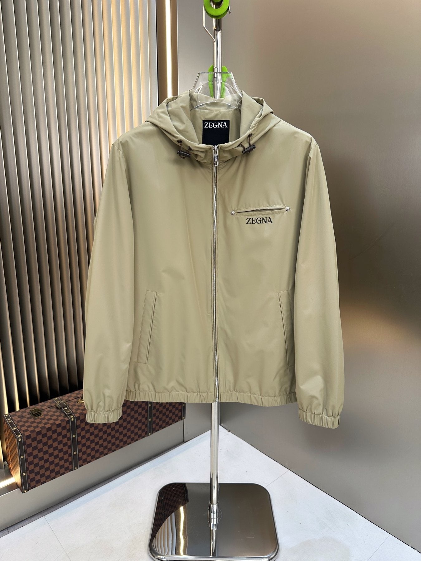 Zegna Hooded Zip-Front Jacket