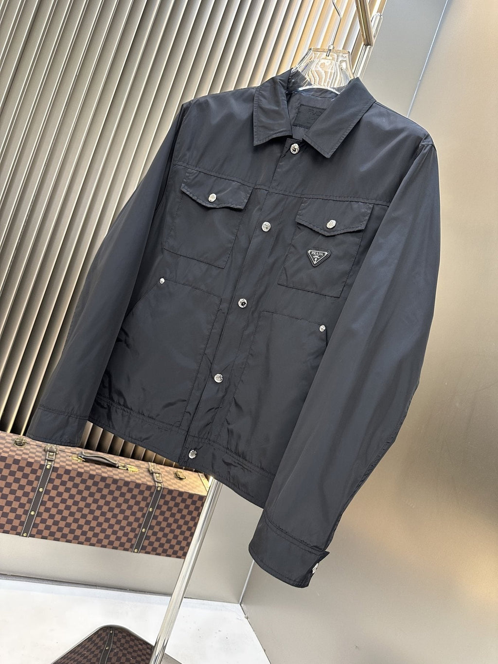 Prada Black Four-Pocket Button-Front Jacket