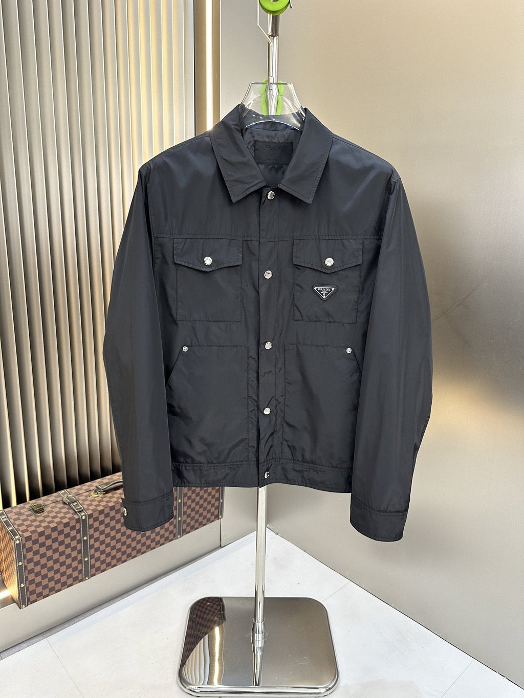 Prada Black Four-Pocket Button-Front Jacket