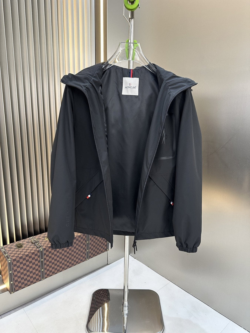 Moncler Hooded Zip-Front Jacket