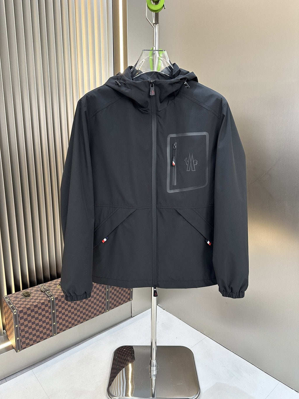 Moncler Hooded Zip-Front Jacket