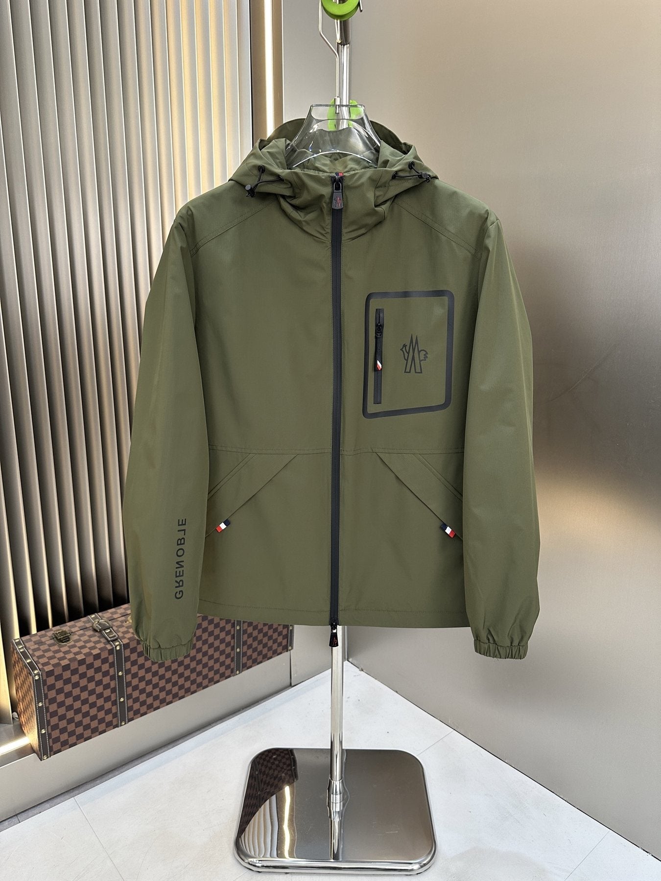 Moncler Hooded Zip-Front Jacket