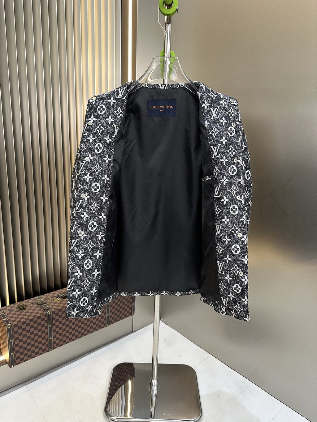 LV All-Over Monogram Button-Front Jacket