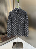 LV All-Over Monogram Button-Front Jacket