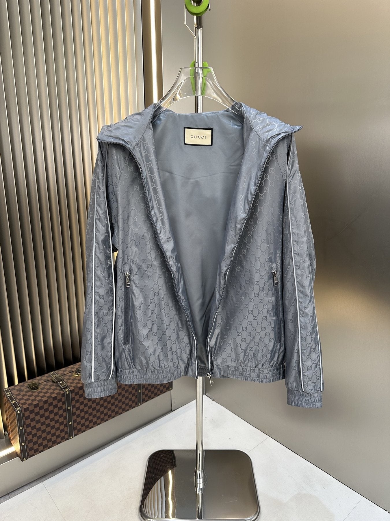 Gucci Monogram Hooded Zip Jacket