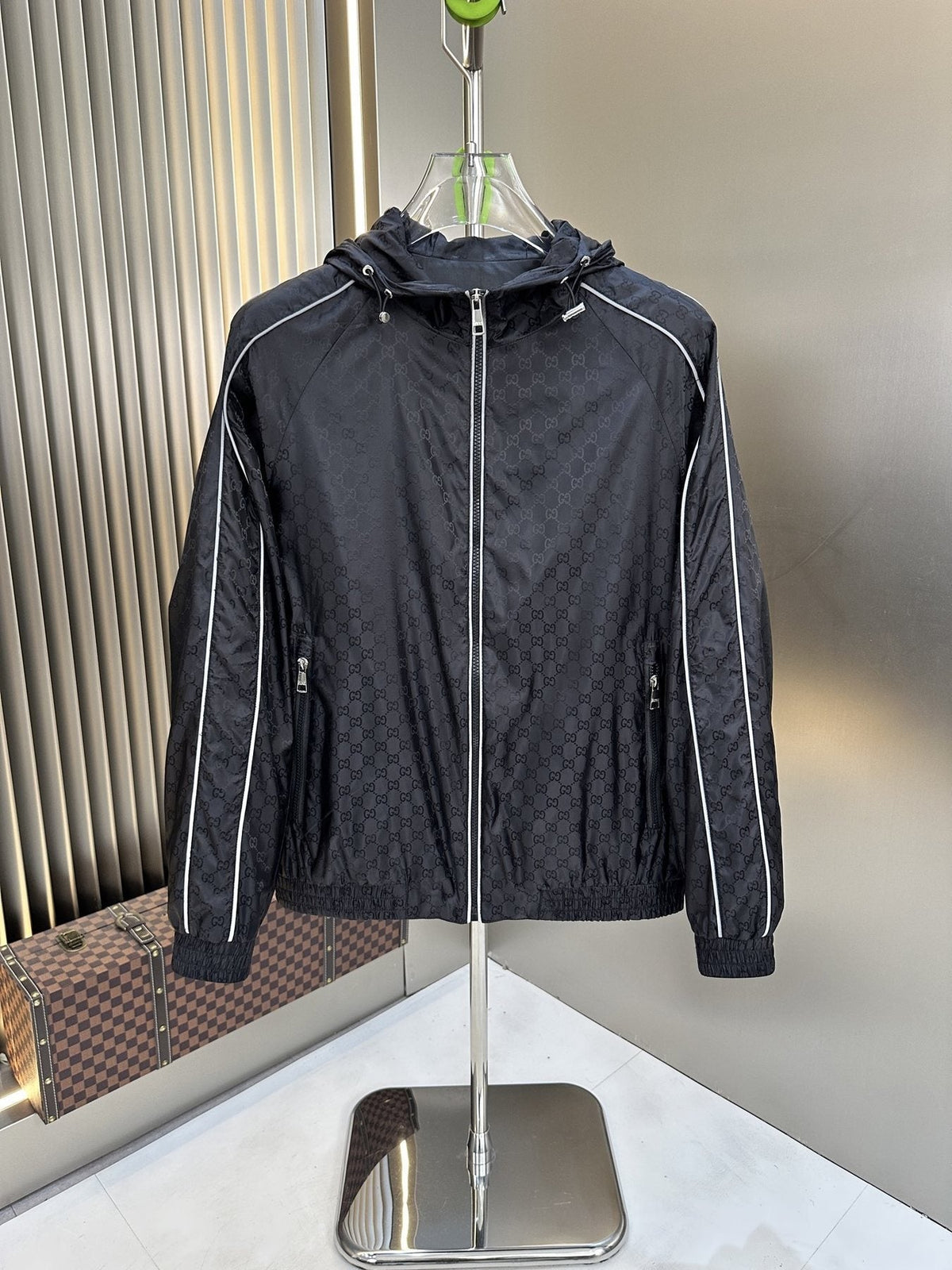 Gucci Monogram Hooded Zip Jacket