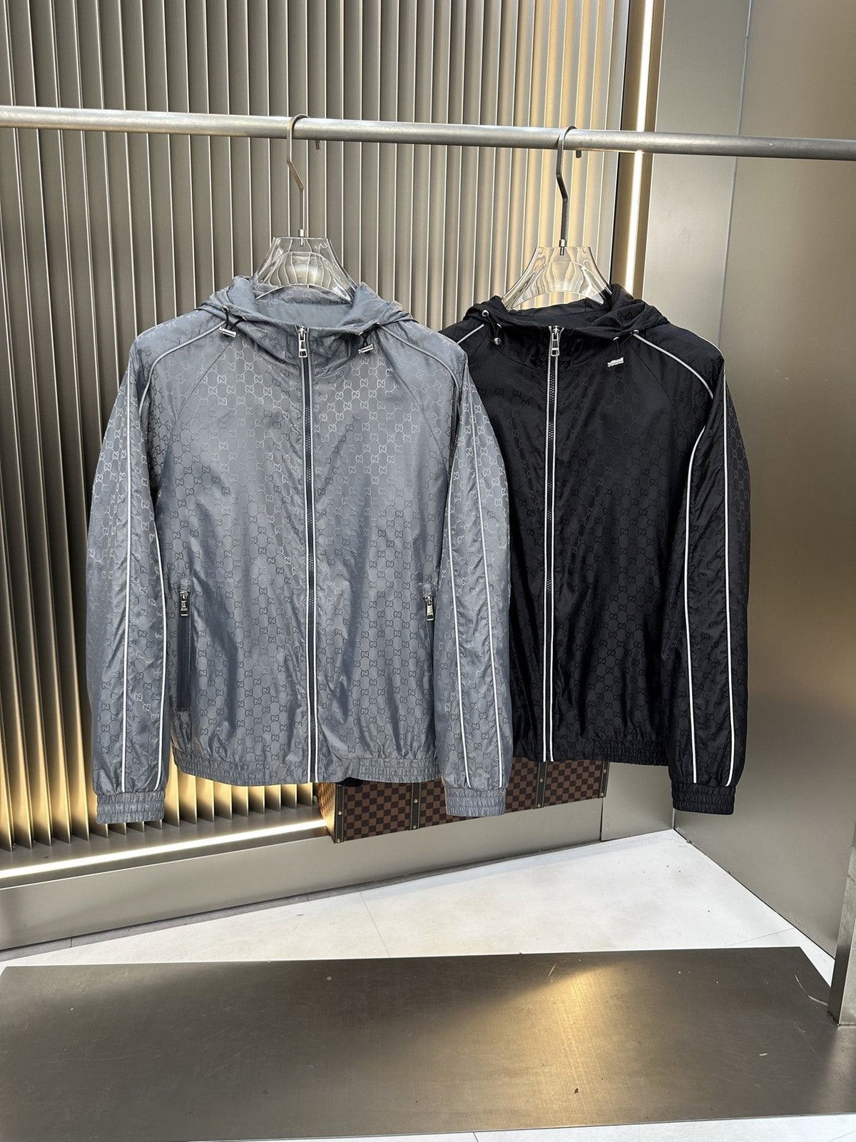 Gucci Monogram Hooded Zip Jacket
