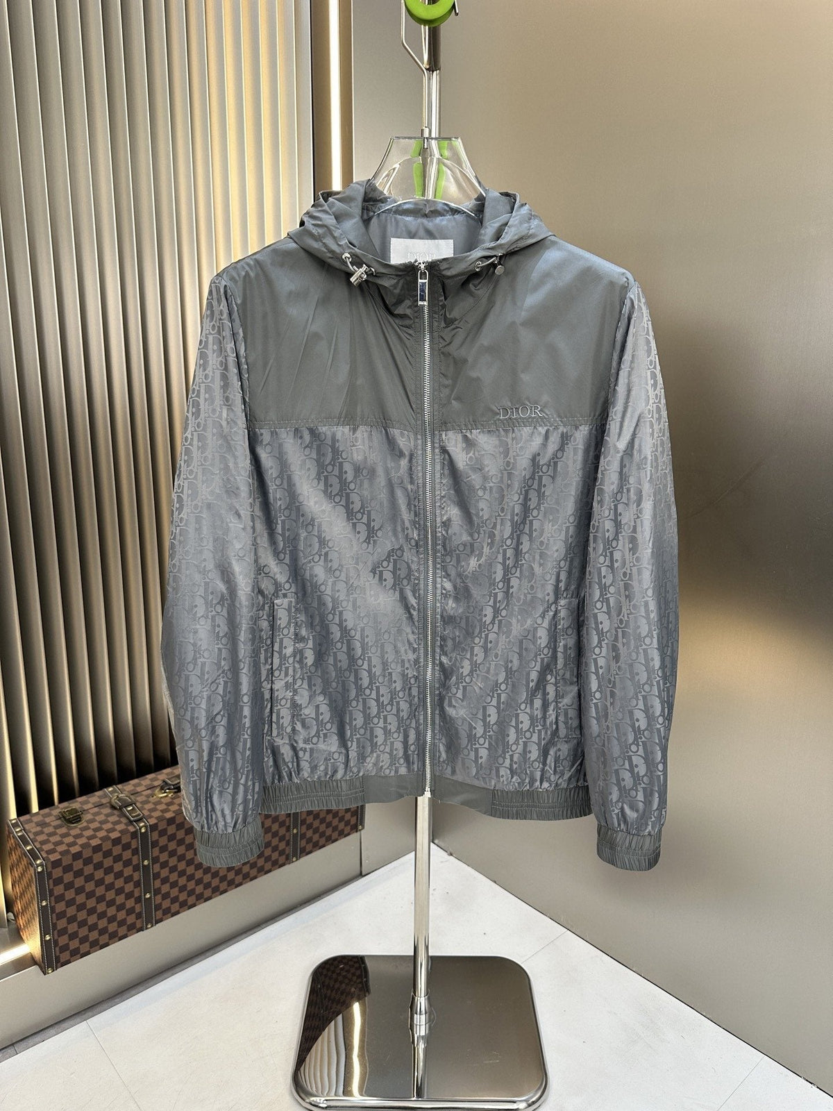 Dior Hooded Two-Tone Windbreaker