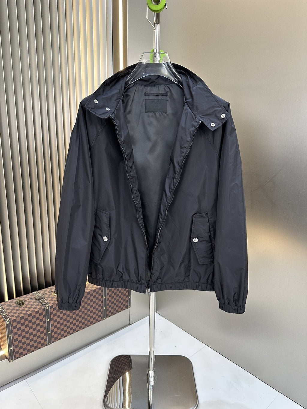 Prada Stand-Collar Zip Jacket
