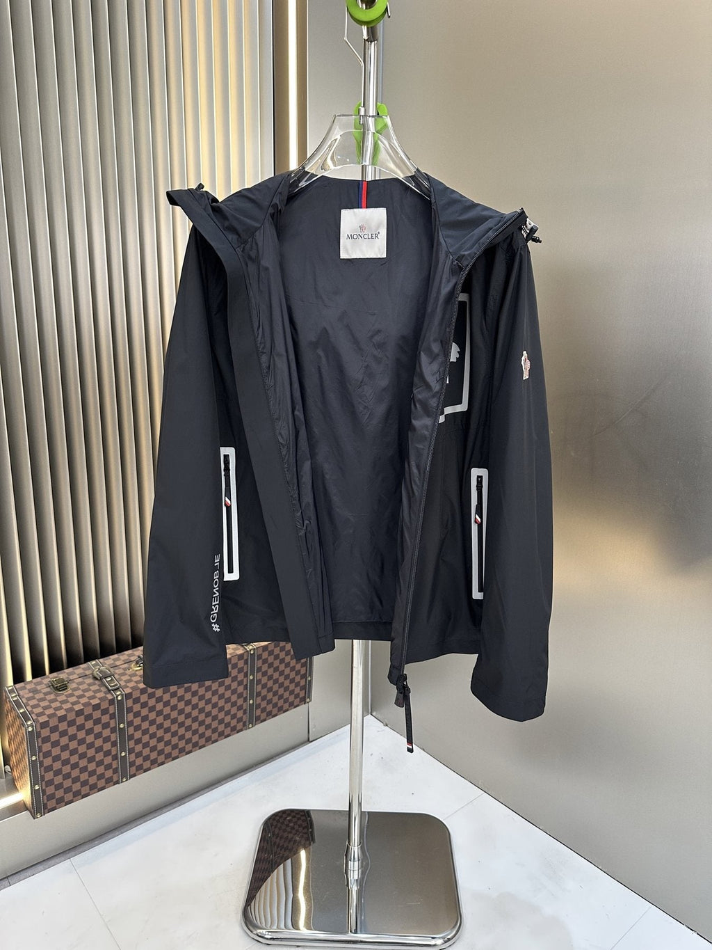 Moncler Hooded Graphic Zip Jacket