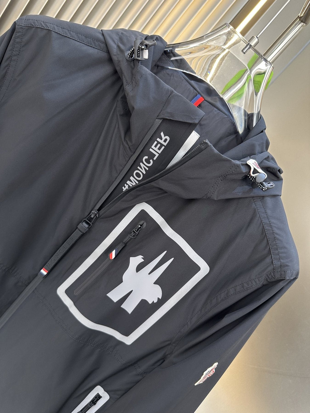 Moncler Hooded Graphic Zip Jacket
