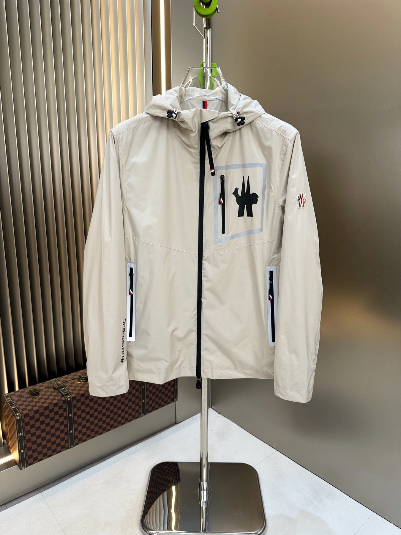 Moncler Hooded Graphic Zip Jacket