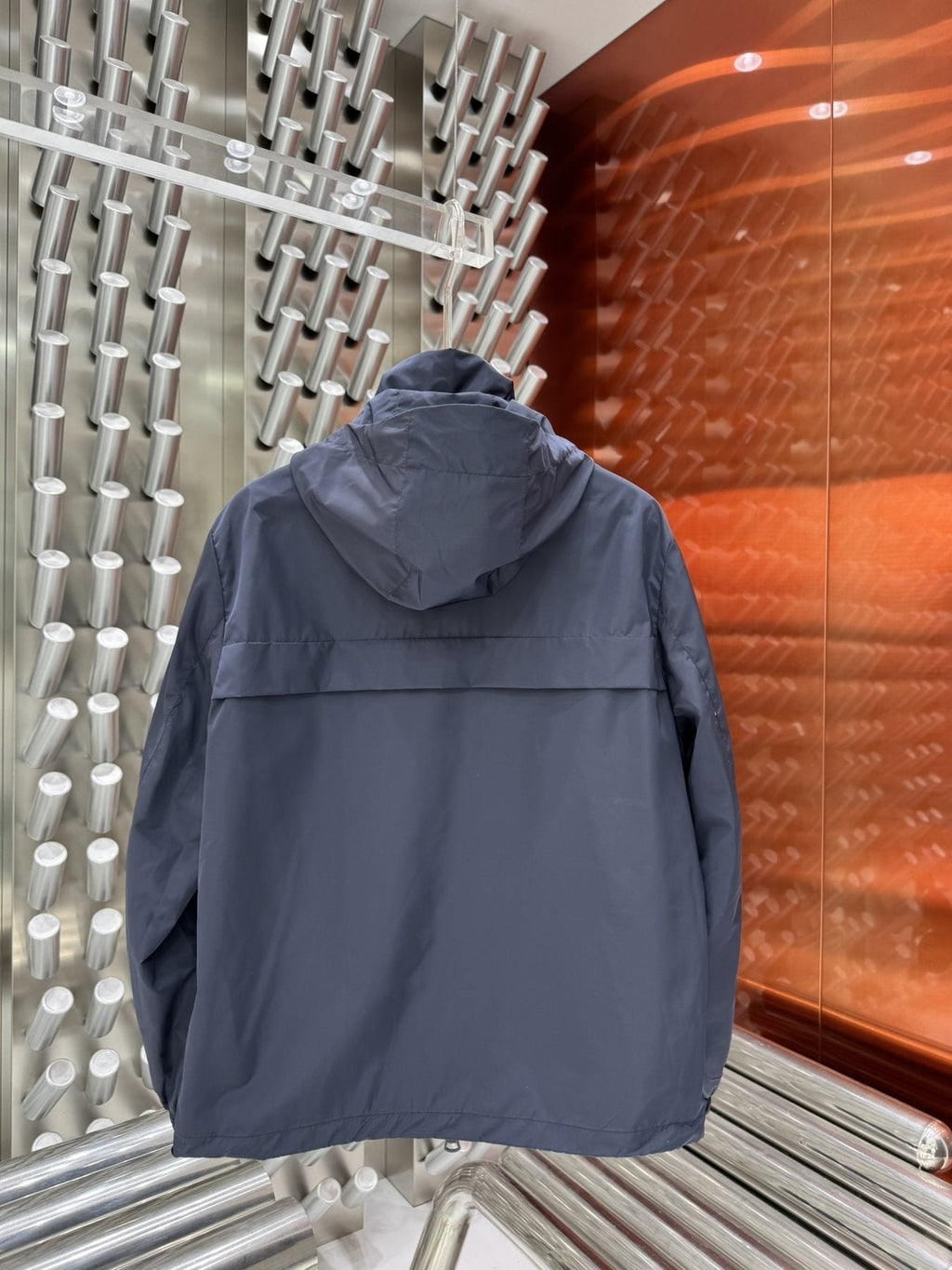 Burberry Logo-Panel Hooded Windbreaker Jacket