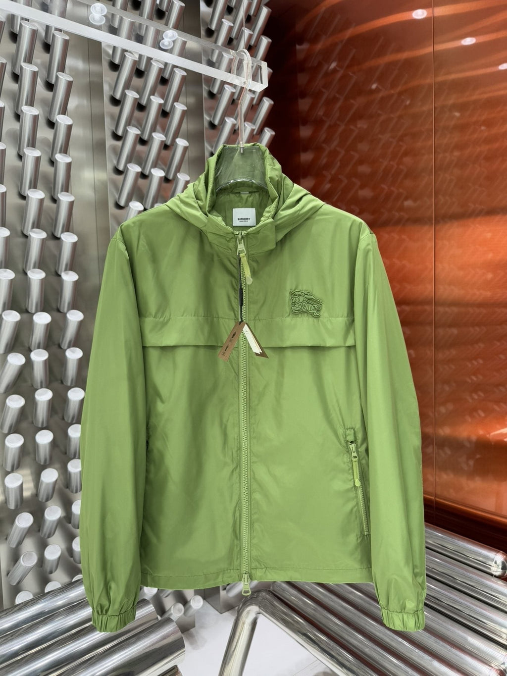 Burberry Logo-Panel Hooded Windbreaker Jacket