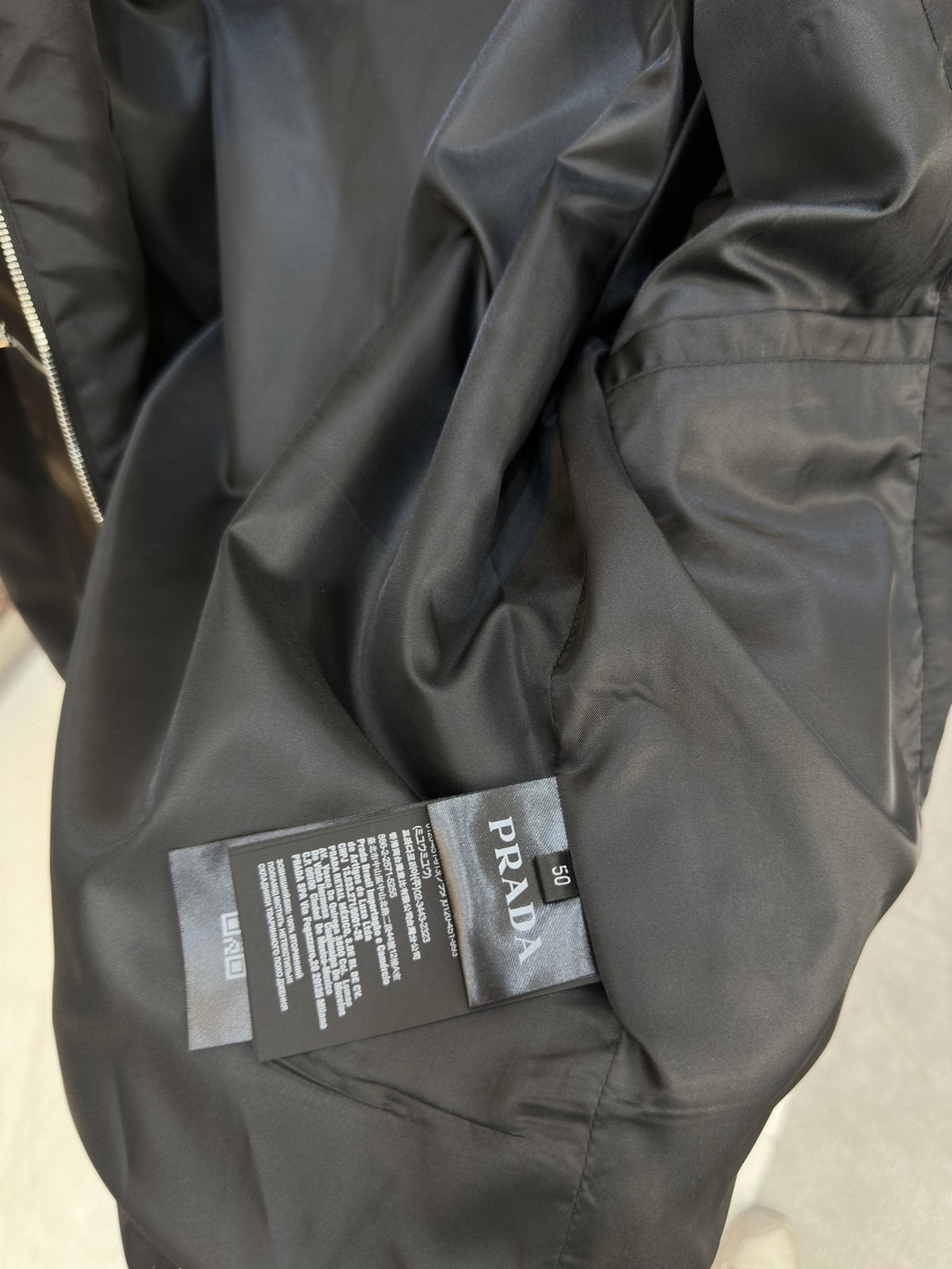 Prada Zip-Front Collared Jacket