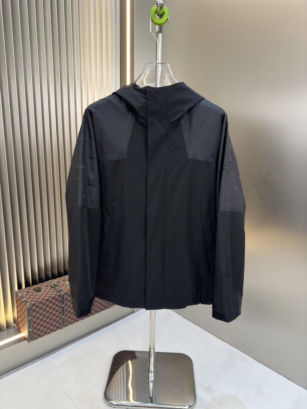 Moncler Hooded Tonal-Panel Zip Jacket
