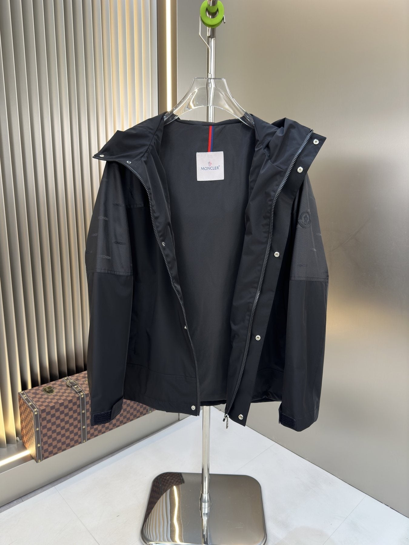 Moncler Hooded Tonal-Panel Zip Jacket