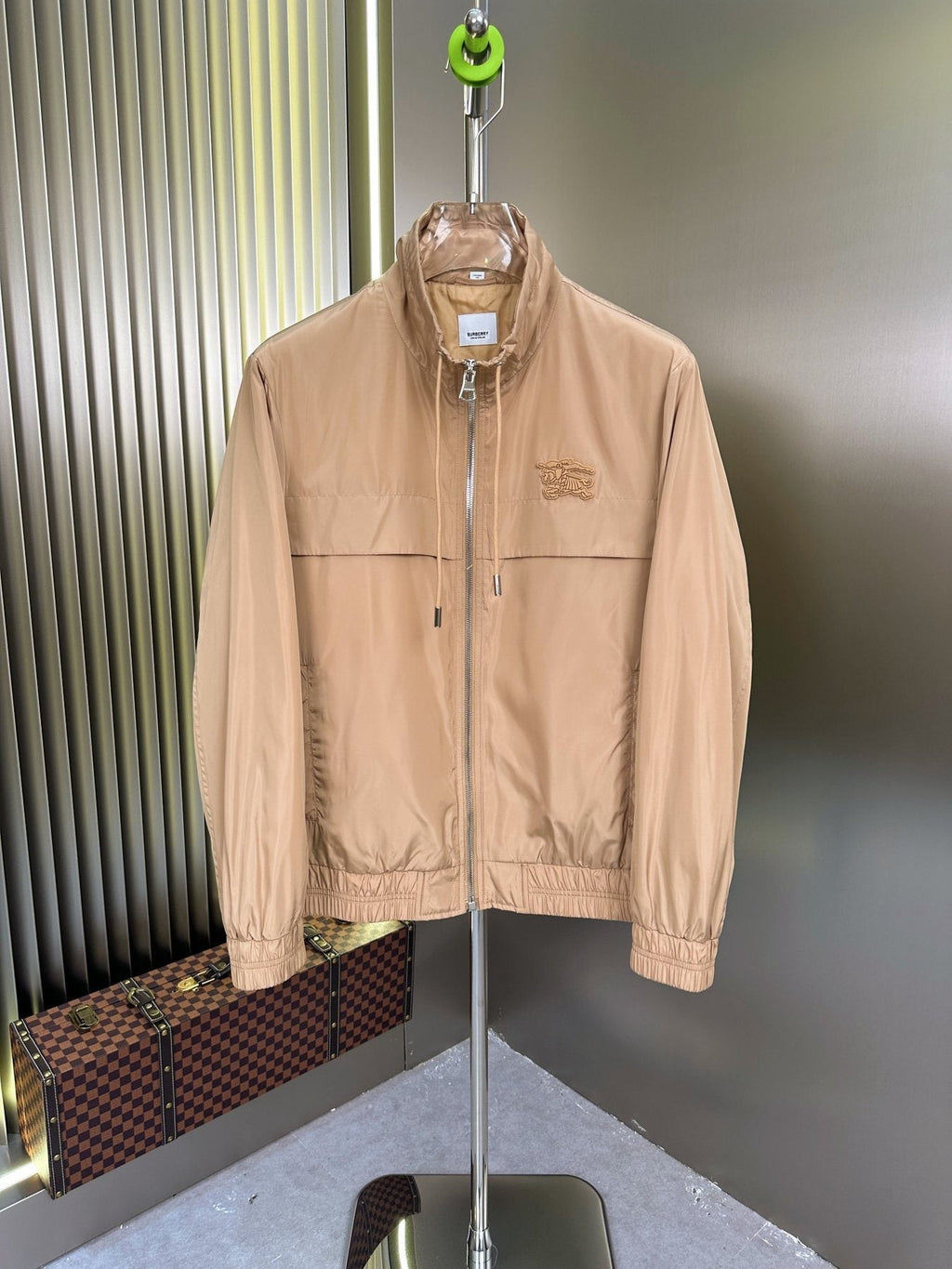 Burberry Stand Collar Zip-Front Jacket