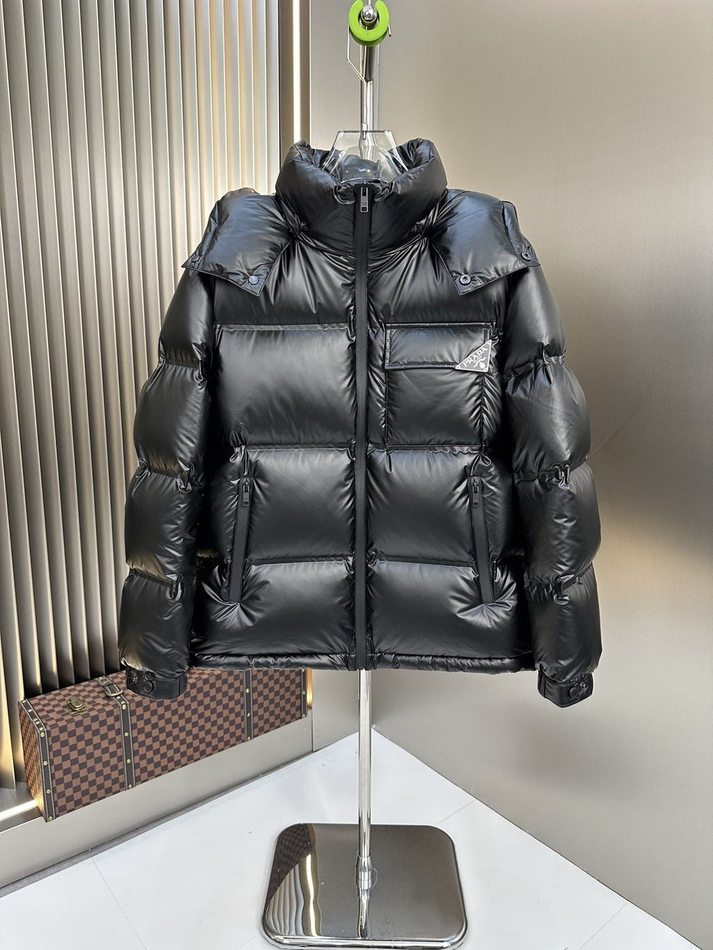 Prada Hooded Quilted Puffer Jacket