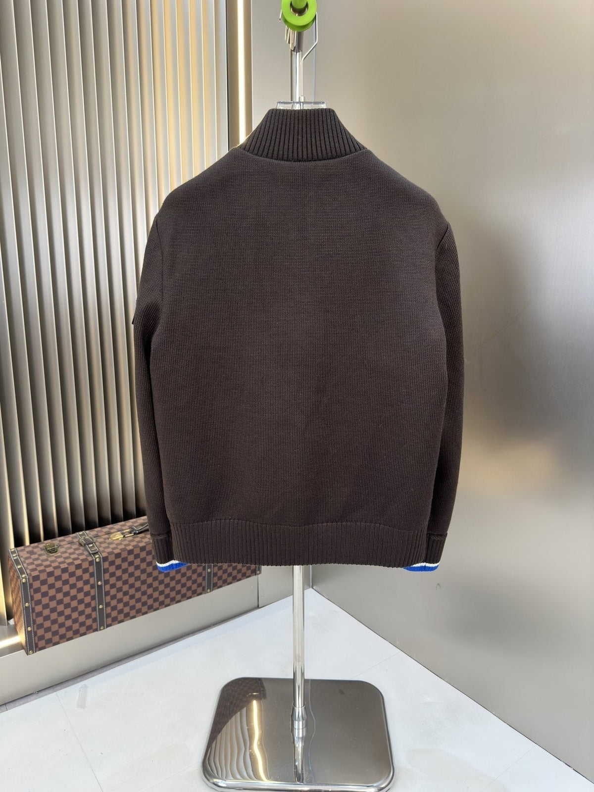 Moncler Quilted Knit-Sleeve Zip Jacket
