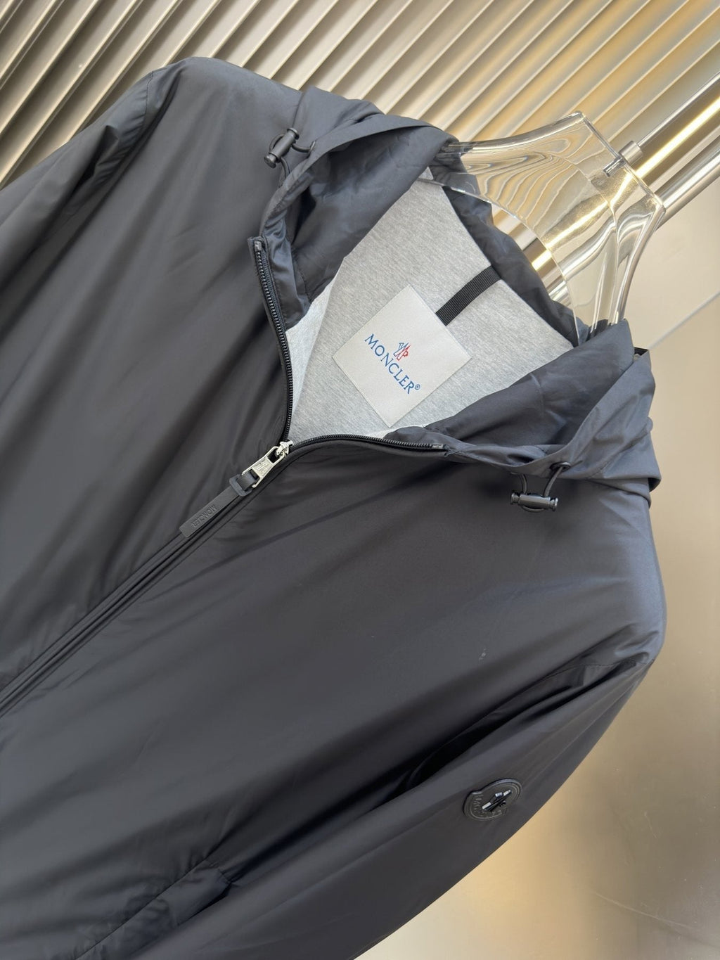 Moncler Hooded Zip-Front Jacket