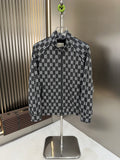 Gucci Black Monogram Zip-Front Jacket