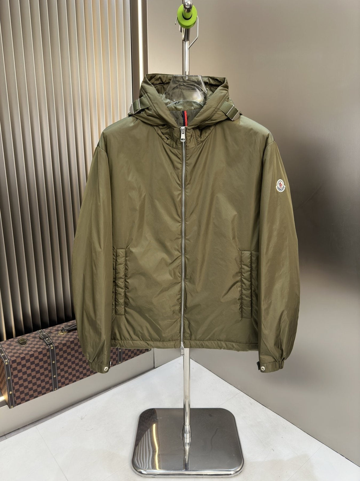Moncler Hooded Zip-Front Jacket