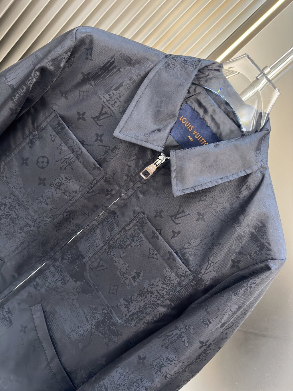 LV Tonal Monogram Zip-Front Jacket