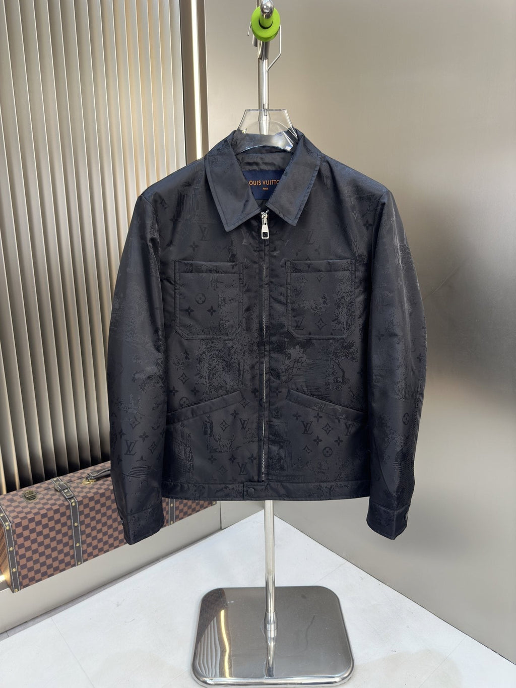 LV Tonal Monogram Zip-Front Jacket