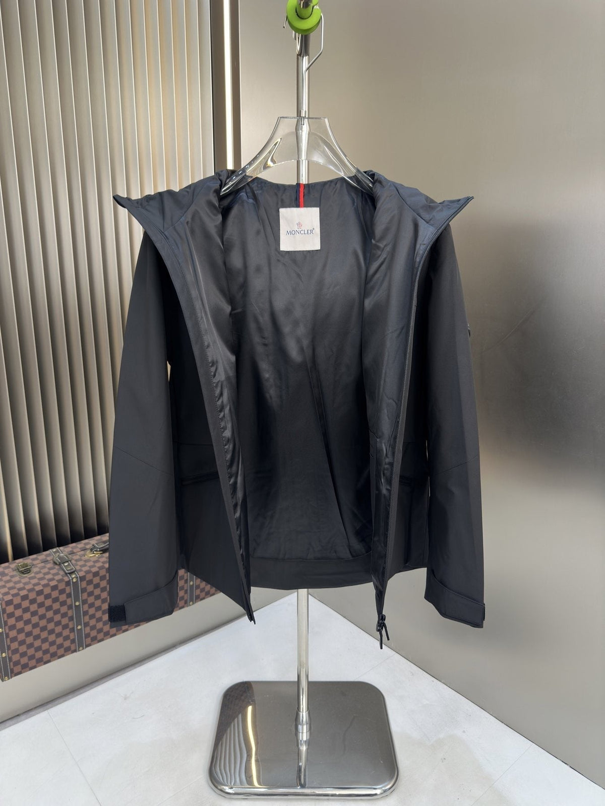 Moncler Hooded Zip-Front Panel Jacket