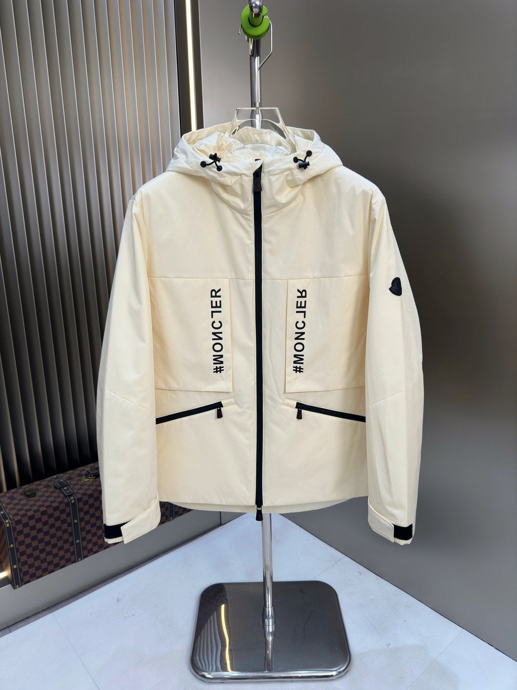 Moncler Hooded Zip-Front Panel Jacket