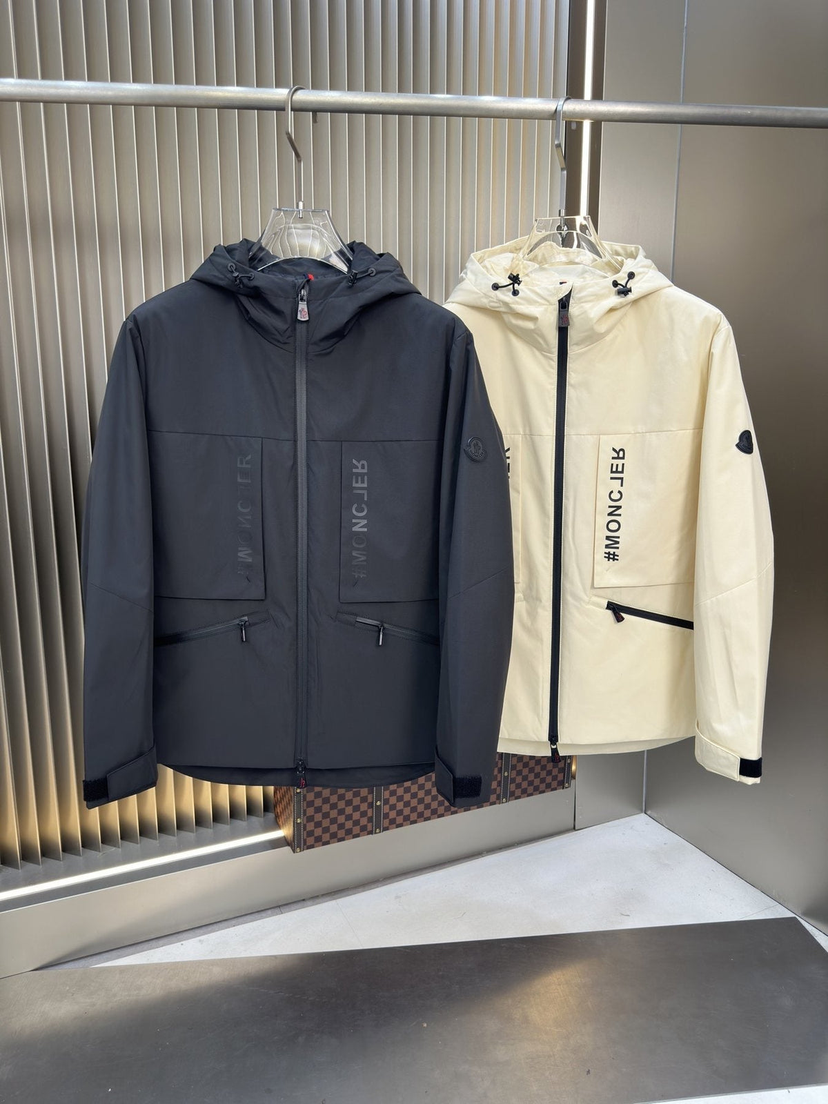 Moncler Hooded Zip-Front Panel Jacket
