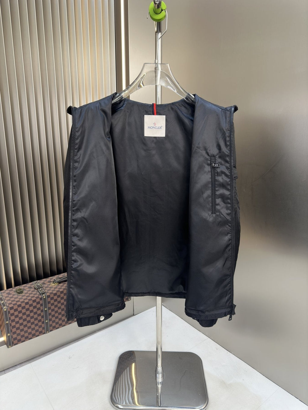 Moncler Hooded Asymmetric-Zip Utility Jacket