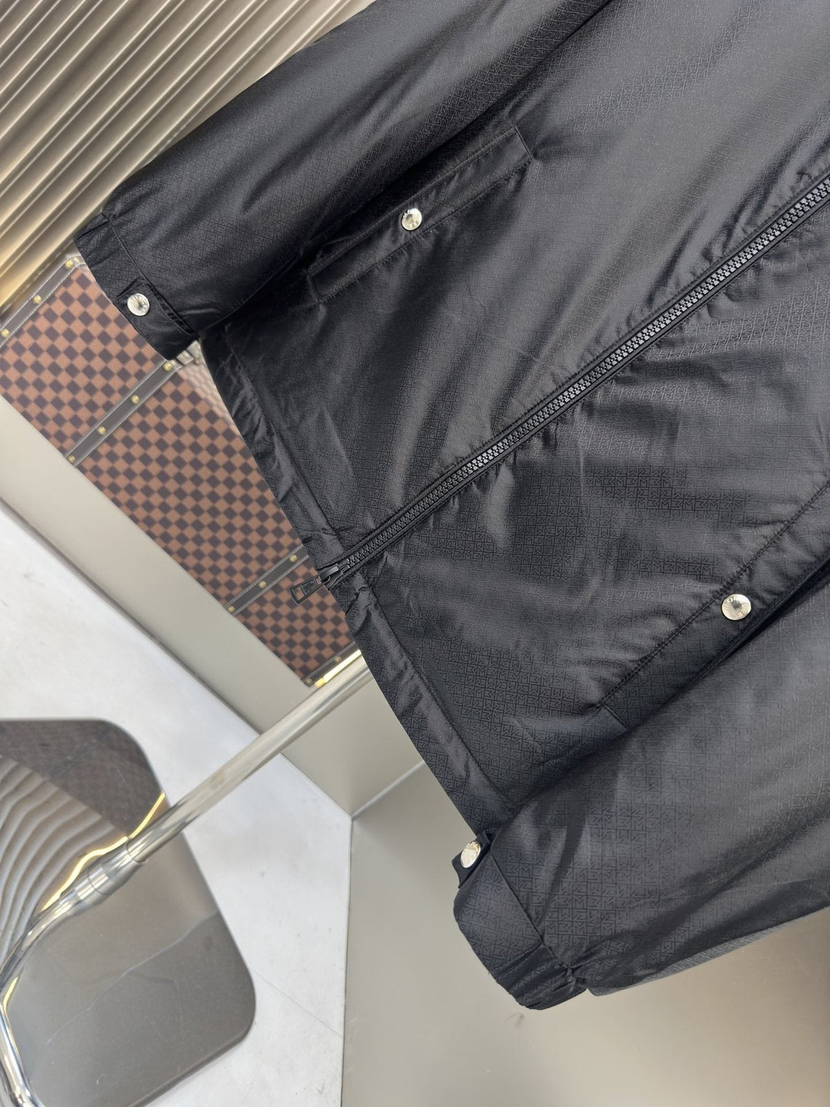 Moncler Hooded Asymmetric-Zip Utility Jacket