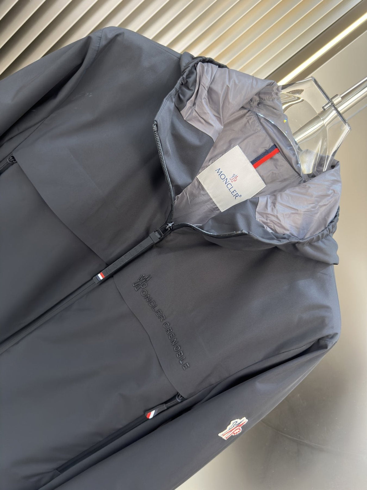 Moncler Hooded Zip-Front Jacket