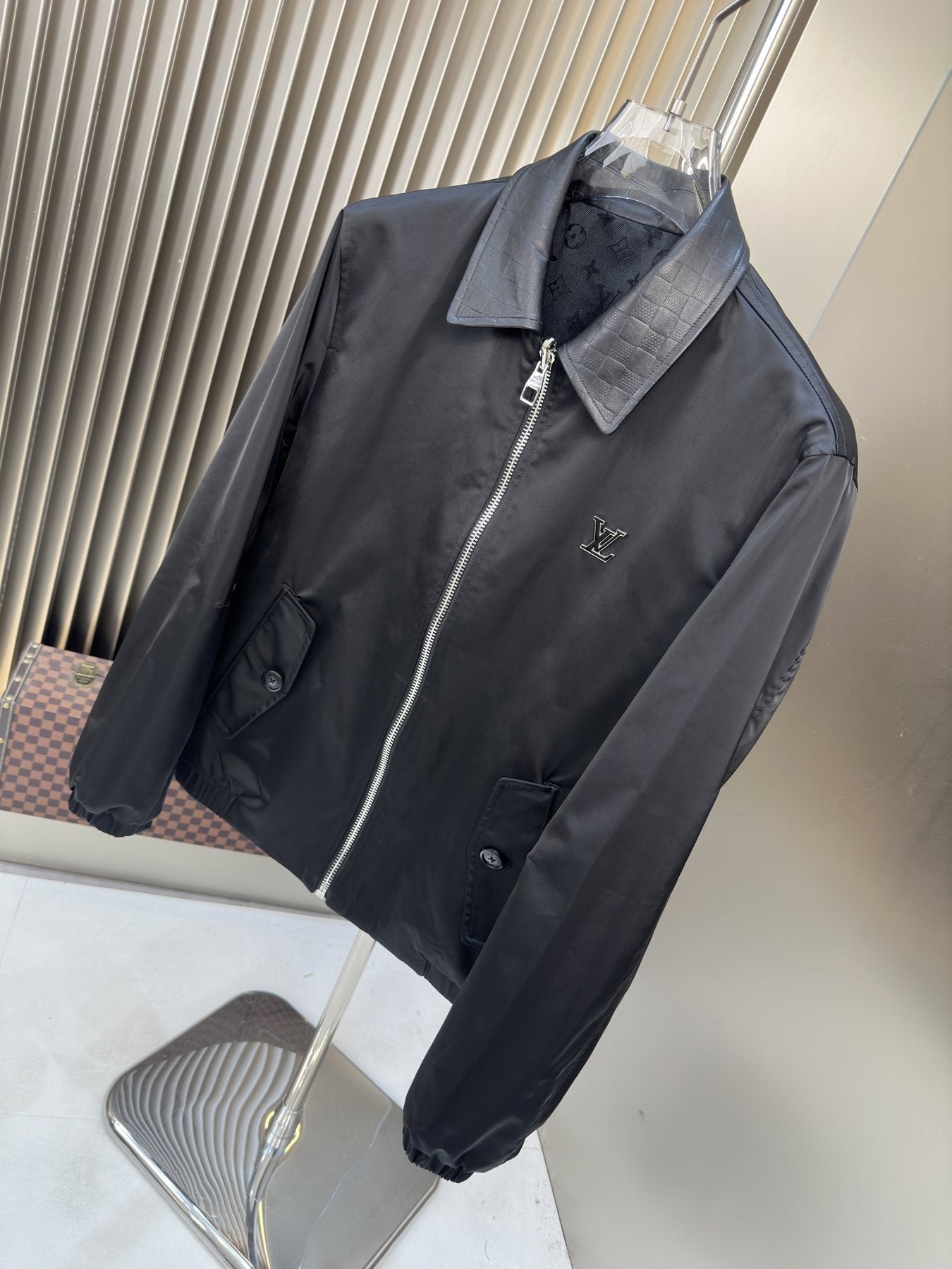 LV Tonal Monogram Zip-Front Jacket