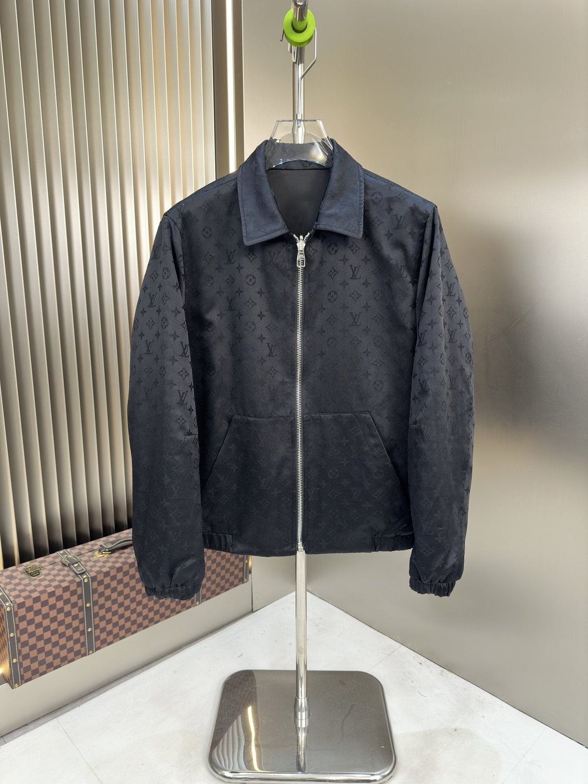 LV Tonal Monogram Zip-Front Jacket